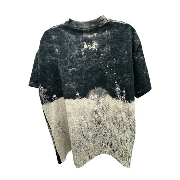 Vintage Beatles All Over Print Shirt In Field 1995 Size XL Fruit of the Loom - Picture 2 of 11